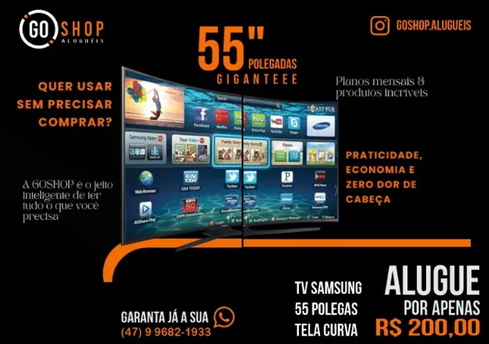 TV SAMSUNG 55 POLEGADAS TELA CURVA