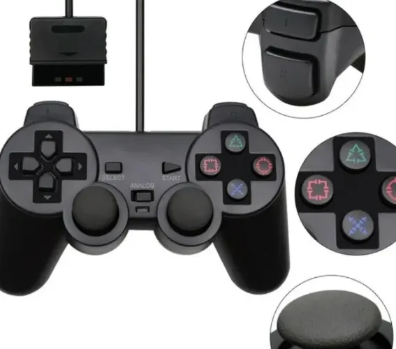 Controle de Playstation 2 PS2 Com Fio