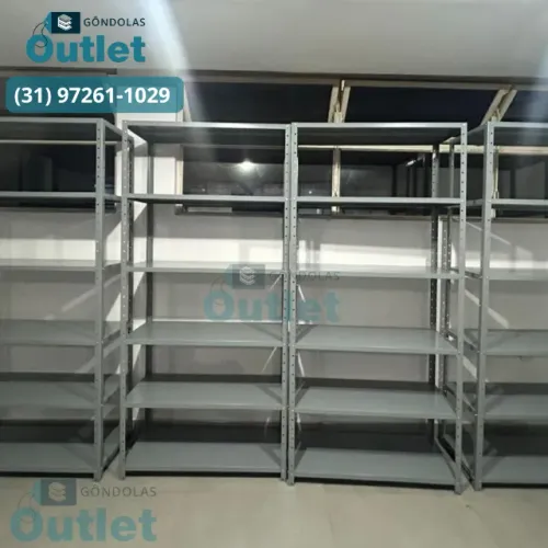 Prateleiras de aço cor cinza 6 bandejas Novas pronta entrega