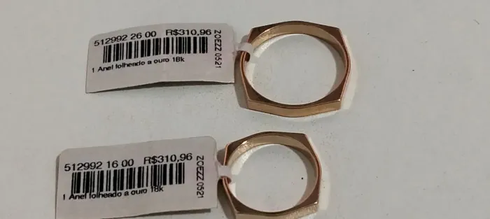 PAR DE ALIANÇA FOLHEADO A OURO 18K