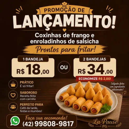 VENDA DE BOLOS - DOCES E SALGADOS