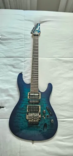 Guitarra Ibanez S670QM Sapphire Blue - Sustainer + Trastes Inox