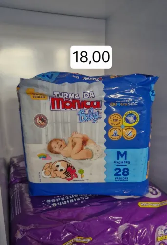 Fraldas tamanho M - Diversas marcas