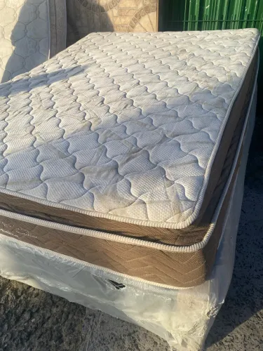 Cama box conjugado casal com colchão Ortobom
