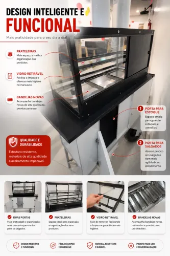 Carrinho Novo de Salgados da Norte Refrigeração