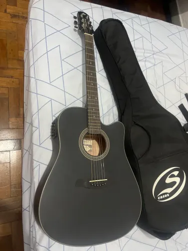 Violão Elétroacustico preto fosco Strinberg