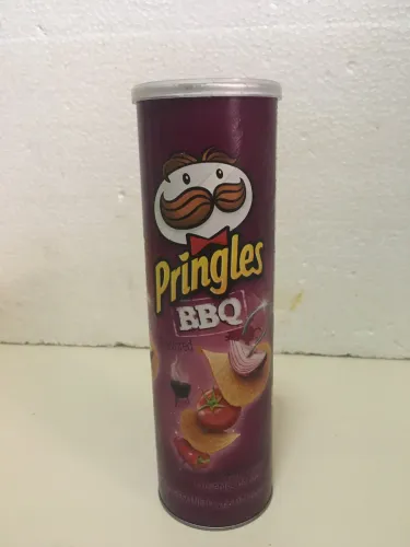 Lata Pringles BBQ vazia importada 