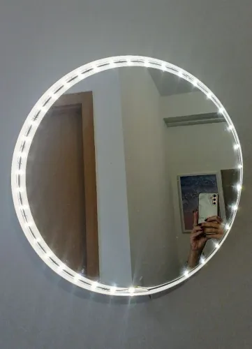 Espelho redondo led camarim