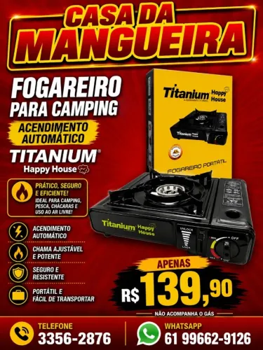 FOGAREIRO PARA CAMPING ACENDIMENTO AUTOMATICO