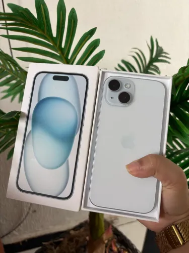 iPhone 15 128gb azul bebê 100% completo com garantia Apple