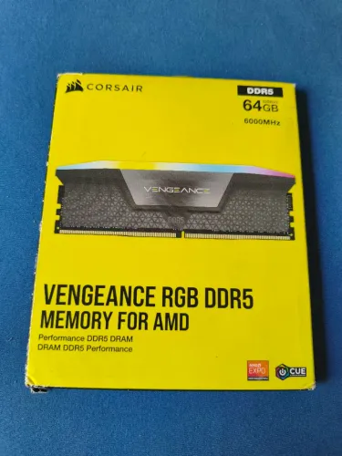 (Nova Lacrada) 64GB Memória RAM DDR5 Corsair RGB 64GB 2X32GB 6000MHZ CL40