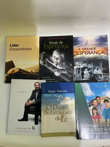 Kit 6 Livros Cristãos Usados | Fé | Esperança | Família | Liderança | Religião