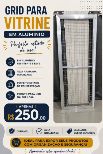 Grid para vitrine à venda.