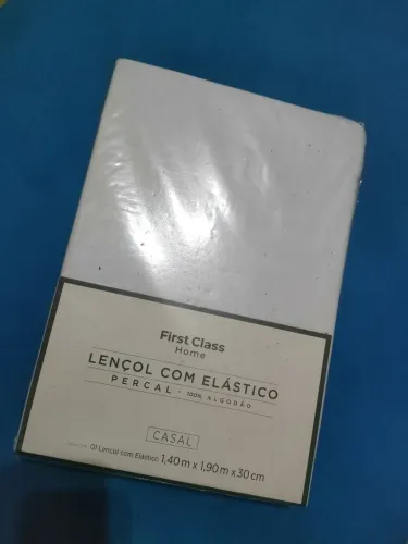 [Lacrado] Lençol com Elástico First Class Percal 100% Algodão Casal