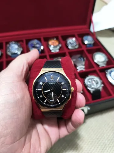 Relógio Bulova Curv Precisionist 98R239 Ouro Rosa com Diamantes - Impecável