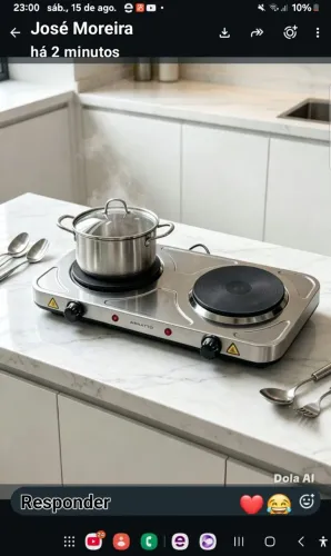 Fogão eléctrico Agratto 2 bocas,prático rápido e fácil de limpar .