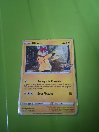 Carta Pikachu para coleção Pokémon Go