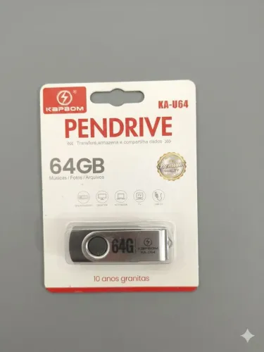 Pen Drive Kapbom 64GB Original - (Novo/Lacrado)
