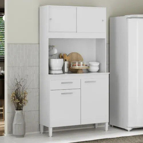 Sua Cozinha Merece Mais Organização: Armário Branco 4 Portas com Oferta Especial Hoje