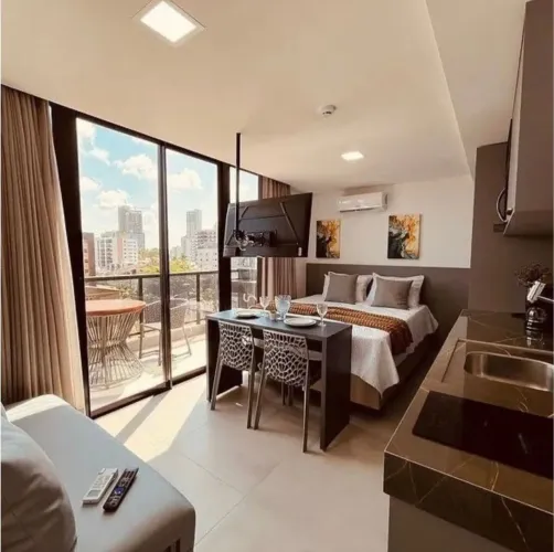 Flat com vista mar