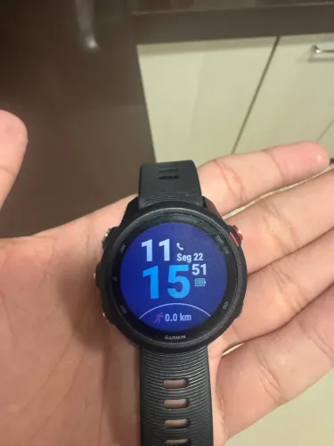 Garmin Forerunner 245 Music Preto - Completo (Caixa + Carregador)