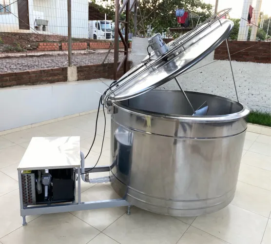 Tanque Tina Refrigerada 300 Litros em Inox para Açaí e Caldas de Sorvete Sucos Leite
