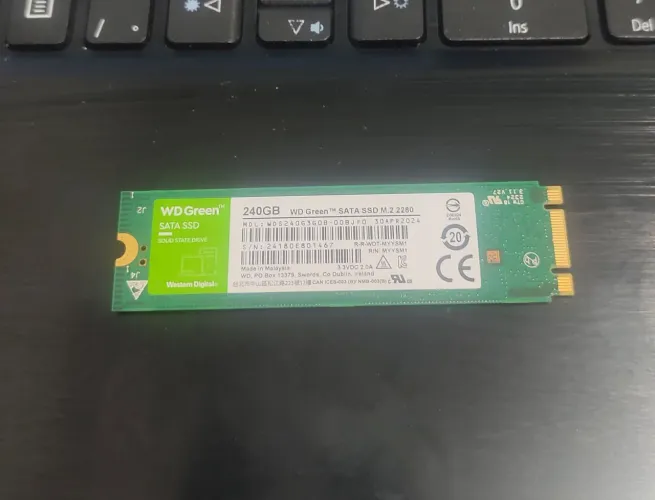 SSD WD m.2 Sata 2280 de 240GB Saúde 96%