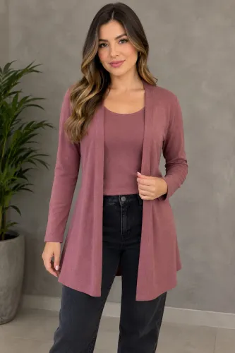 Cardigã com camiseta TAM M