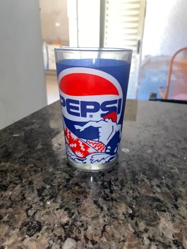 Copo Colecionável Pepsi de Vidro - Vintage - Tema Surf - Excelente Estado