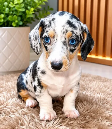 Filhote Macho Dachshund Arlequim ( Raridade)