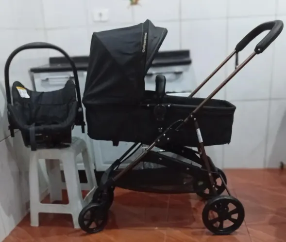 Carrinho de bebe completo 3 em 1 marca Galzerano c/bebê conforto