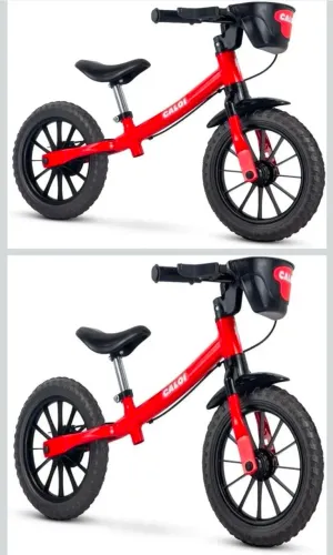 Caloi Bicicleta Infantil Balance Bike Vermelha