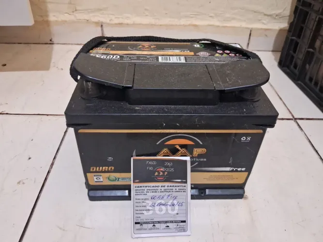 Bateria nova 60 A, na garantia 