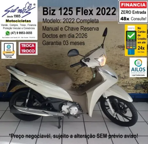 Honda BIZ 125 2022 # Vendo, Troco, Financia até 48x. Consulte!