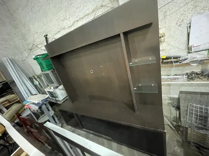 Painel com rack tv sala grande 2 metros usado oportunidade peça única
