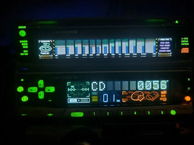 Conjunto Pioneer carrozzeria Meh p707 com cds p300