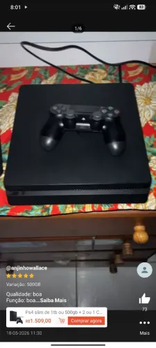 Playstation 4 500gb 2 controles