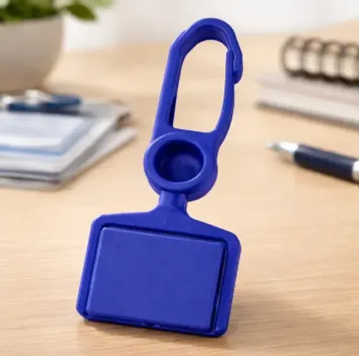 Mosquete Engate Azul Plástico P/cordão Crachá 20mm-100 Peças por kit