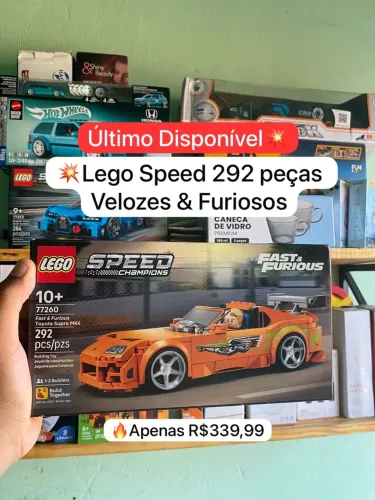 Lego Velozes e Furiosos 292 peças Novo!