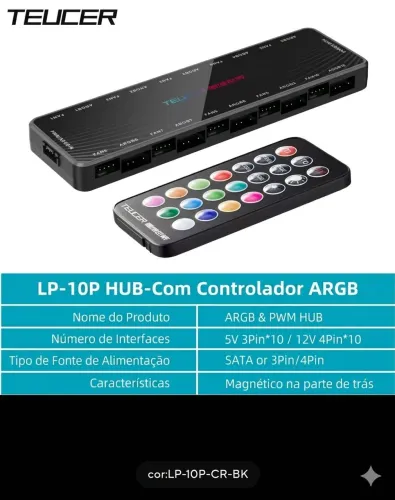 Controladora ARGB e PWM Teucer