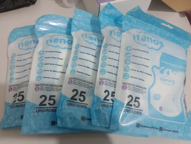 Saquinhos de armazenamento de leite materno 
