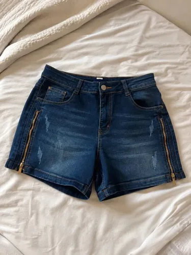Shorts jeans plus size feminino 52