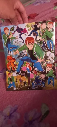 Cartela de adesivos Ben10