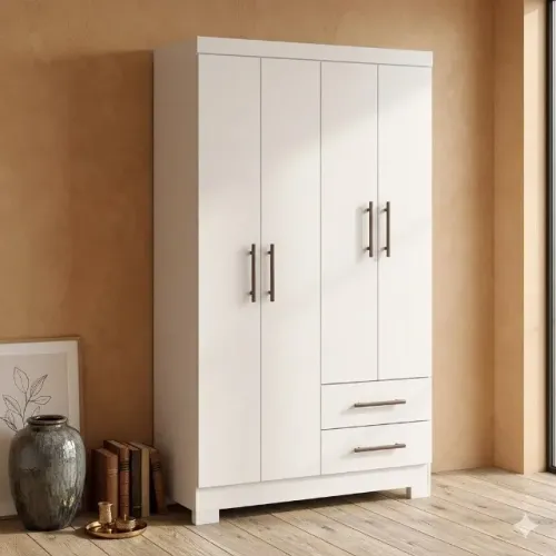 Guarda Roupa Vitória Branco Direto Da Fábrica