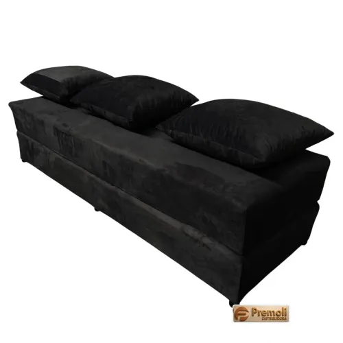 SOFÁ CAMA PREMOLE TECIDO SUEDE