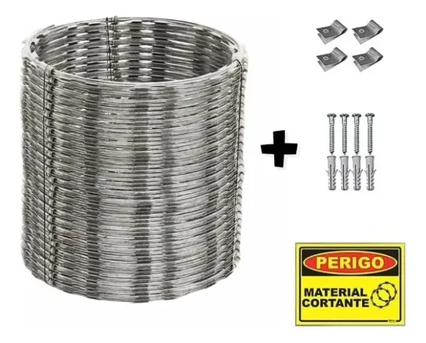 10m Concertina Dupla Clipada 45cm + Kit