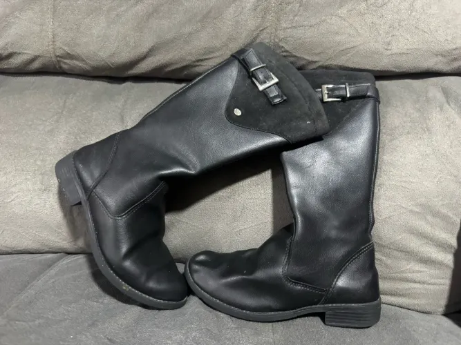 Bota infantil cano longo preta - marca Klin 