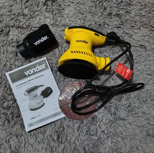 Lixadeira Roto-Orbital Vonder LRV 355 127V, nova,.