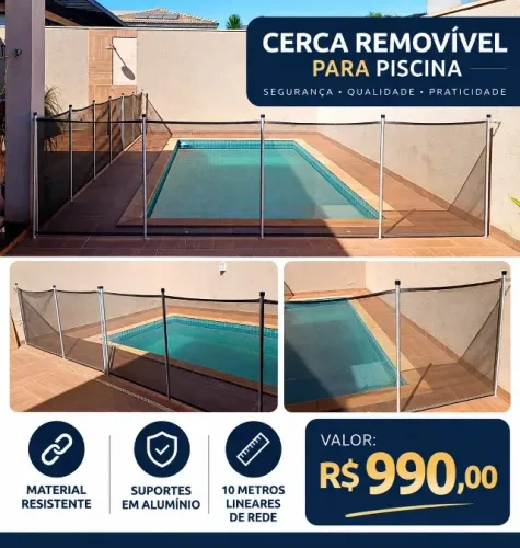 Tela protetora de piscina