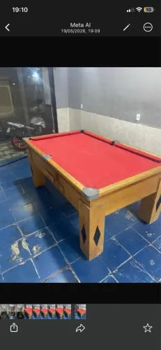 Mesa de sinuca ( pano recém trocado)